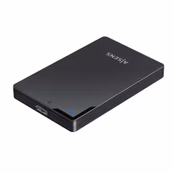 AISENS ASE-2520B Boîtier de disques de stockage Boîtier HDD Noir 2.5" Alimenté par port USB