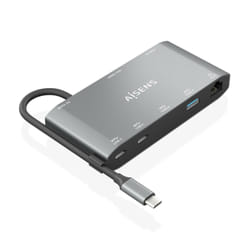 AISENS ASUC-8P010-GR station d'accueil Avec fil USB 3.2 Gen 1 (3.1 Gen 1) Type-C Gris