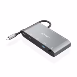 AISENS ASUC-8P010-GR station d'accueil Avec fil USB 3.2 Gen 1 (3.1 Gen 1) Type-C Gris