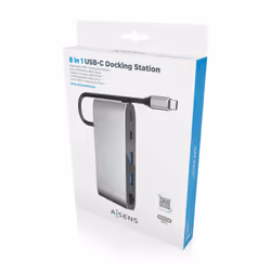 AISENS ASUC-8P010-GR station d'accueil Avec fil USB 3.2 Gen 1 (3.1 Gen 1) Type-C Gris - Vue supplémentaire 7