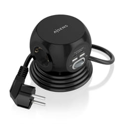 AISENS ASPS-2A2C05-BK multiprise 1,4 m 3 sortie(s) CA Intérieure Noir