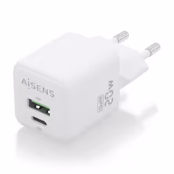 AISENS ASCH-20W2P010-W chargeur d'appareils mobiles Universel Blanc Secteur Charge rapide Intérieure