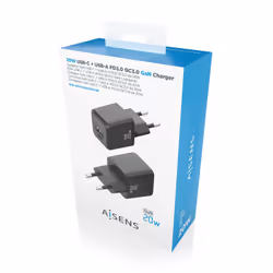 AISENS ASCH-20W2P011-BK chargeur d'appareils mobiles Universel Noir Secteur Charge rapide Intérieure - Vue supplémentaire 6