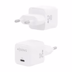 AISENS ASCH-25W1P012-W chargeur d'appareils mobiles Universel Blanc Secteur Charge rapide Intérieure