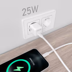 AISENS ASCH-25W1P012-W chargeur d'appareils mobiles Universel Blanc Secteur Charge rapide Intérieure - Vue supplémentaire 5