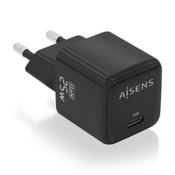 AISENS ASCH-25W1P013-BK chargeur d'appareils mobiles Universel Noir Secteur Charge rapide Intérieure