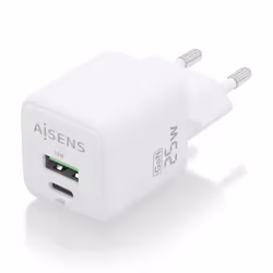 AISENS ASCH-25W2P014-W chargeur d'appareils mobiles Universel Blanc Secteur Charge rapide Intérieure