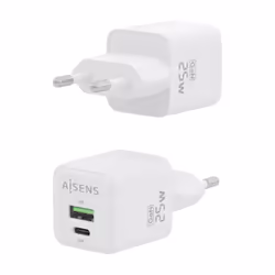 AISENS ASCH-25W2P014-W chargeur d'appareils mobiles Universel Blanc Secteur Charge rapide Intérieure