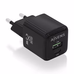 AISENS ASCH-25W2P015-BK, Intérieure, Secteur, 12 V, Noir