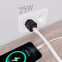AISENS ASCH-25W2P015-BK chargeur d'appareils mobiles Universel Noir Secteur Charge rapide Intérieure - Vue supplémentaire 5