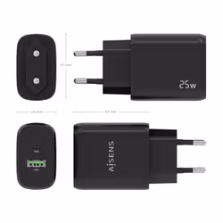 AISENS A110-0759 chargeur d'appareils mobiles Universel Noir Secteur Charge rapide Intérieure - Vue supplémentaire 4