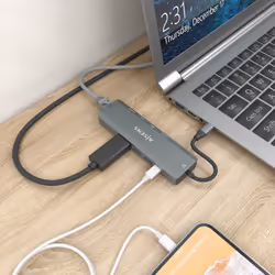 AISENS ASUC-5P011-GR station d'accueil Avec fil USB 3.2 Gen 1 (3.1 Gen 1) Type-C Gris - Vue supplémentaire 5