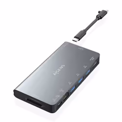 AISENS ASUC-8P015-GR, Avec fil, USB 3.2 Gen 1 (3.1 Gen 1) Type-C, 100 W, 10,100,1000 Mbit/s, IEEE 802.3, IEEE 802.3ab, IEEE 8 ...