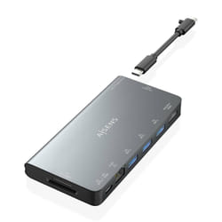 AISENS ASUC-8P015-GR station d'accueil Avec fil USB 3.2 Gen 1 (3.1 Gen 1) Type-C Gris