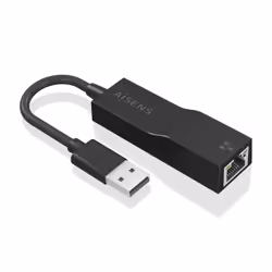 AISENS A106-0766, Avec fil, USB, Ethernet, 1000 Mbit/s, Noir