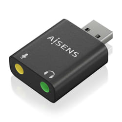 AISENS A106-0768 changeur de genre de câble USB-A 2x 3.5 mm Noir