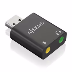 AISENS A106-0768 changeur de genre de câble USB-A 2x 3.5 mm Noir