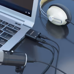 AISENS A106-0768 changeur de genre de câble USB-A 2x 3.5 mm Noir - Vue supplémentaire 4