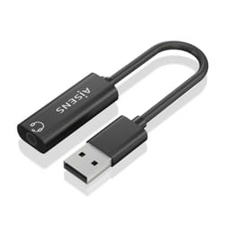 AISENS A106-0770 changeur de genre de câble USB-A 3,5 mm Noir