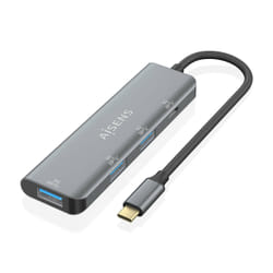 AISENS A109-0762 hub & concentrateur USB 3.2 Gen 1 (3.1 Gen 1) Type-C 5000 Mbit/s Gris