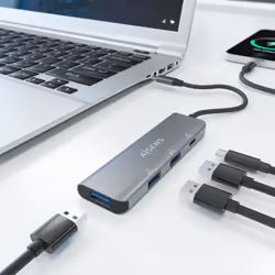 AISENS A109-0762 hub & concentrateur USB 3.2 Gen 1 (3.1 Gen 1) Type-C 5000 Mbit/s Gris - Vue supplémentaire 5