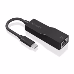 AISENS A109-0765, Avec fil, USB Type-C, Ethernet, 1000 Mbit/s, Noir