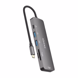 AISENS ASUC-6P016-GR station d'accueil Avec fil USB 3.2 Gen 1 (3.1 Gen 1) Type-C Gris