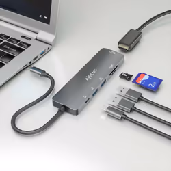 AISENS ASUC-6P016-GR station d'accueil Avec fil USB 3.2 Gen 1 (3.1 Gen 1) Type-C Gris - Vue supplémentaire 5