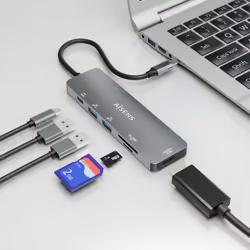 AISENS ASUC-6P016-GR station d'accueil Avec fil USB 3.2 Gen 1 (3.1 Gen 1) Type-C Gris - Vue supplémentaire 6