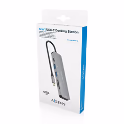 AISENS ASUC-6P016-GR station d'accueil Avec fil USB 3.2 Gen 1 (3.1 Gen 1) Type-C Gris - Vue supplémentaire 7