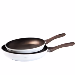 Cloen Set de poêles (24 - 28 cm) avec capteur de température, antiadhésif, adapté à tous types de feux dont induction, sans P ...