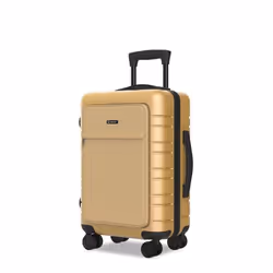 Numada - Valise à cabine beige UpFly T21 avec poche frontale (56x37x235cm)
