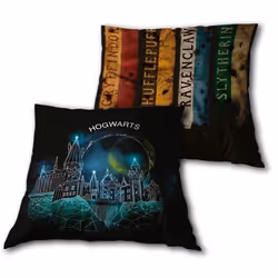 Coussin enfant Harry Potter - WARNER BROS - Noir - 35x35 cm - Qualité Oeko Tex