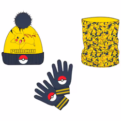 Écharpe,bonnet et gants Nintendo Pokémon Pikachu