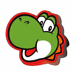 Coussin 3D - Nintendo - Super Mario Bros - Yoshi - Vert - Synthétique - Asymétrique