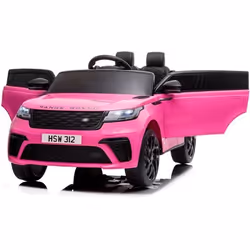 Voiture électrique pour enfant Land Rover Range Rover Velar 12V Rose - Batterie 12V et télécommande