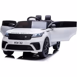 Voiture électrique pour enfant Land Rover Range Rover Velar 12V Blanc - Batterie 12V et télécommande