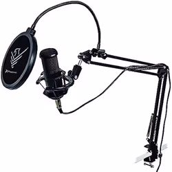 Phoenix Technologies - Microphone condensateur Professionnel Studio Streaming Bras articulé réglable Support Anti-Vibration