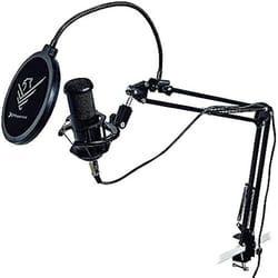 Phoenix Technologies - Microphone condensateur Professionnel Studio Streaming Bras articulé réglable Support Anti-Vibration