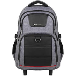 Sac à dos trolley - PHOENIX TECHNOLOGIES - 17 pouces - Résistant à leau - Compartiments rembourrés - Gris