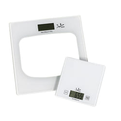 JATA P111 balance Carré Transparent, Blanc Pèse-personne électronique