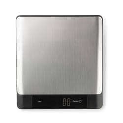 JATA HBAL1200 escabeaux de cuisine Noir, Acier inoxydable Comptoir Rectangle Balance de ménage électronique