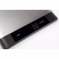 JATA HBAL1200 escabeaux de cuisine Noir, Acier inoxydable Comptoir Rectangle Balance de ménage électronique
