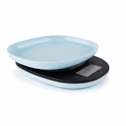 JATA HBAL1202 escabeaux de cuisine Noir, Bleu, Métallique Comptoir Rectangle Balance de ménage électronique
