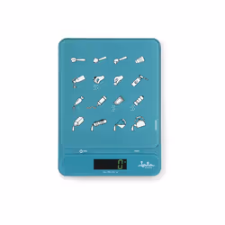 JATA HBAL1204 escabeaux de cuisine Bleu Comptoir Rectangle Balance de ménage électronique