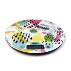 JATA HBAL7240 escabeaux de cuisine Multicolore Comptoir Rond Balance de ménage électronique