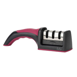JATA HACC4541 aiguisoir Fente aiguiseur couteau Noir, Rouge