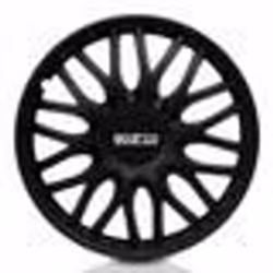 Enjoliveur de roue - Rome - 14 pouces - Noir - Design sportif - ABS résistant aux chocs