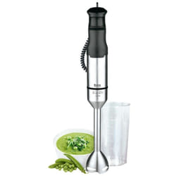 Tm Electron - TMPBA016 mixeur à main de avec 1200W de puissance, capot et arbre de acier inoxydable, bécher gradué de 600ml, poignée ergonomique et