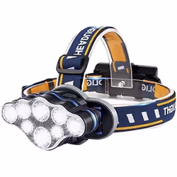 Lampe frontale - TM Electron - TMTOR025 - 8 LED - 8 modes - Rechargeable USB